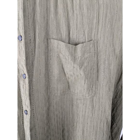 Free People The Best Crochet Button Down Shirt oversized Olive Green - Picture 7 of 8